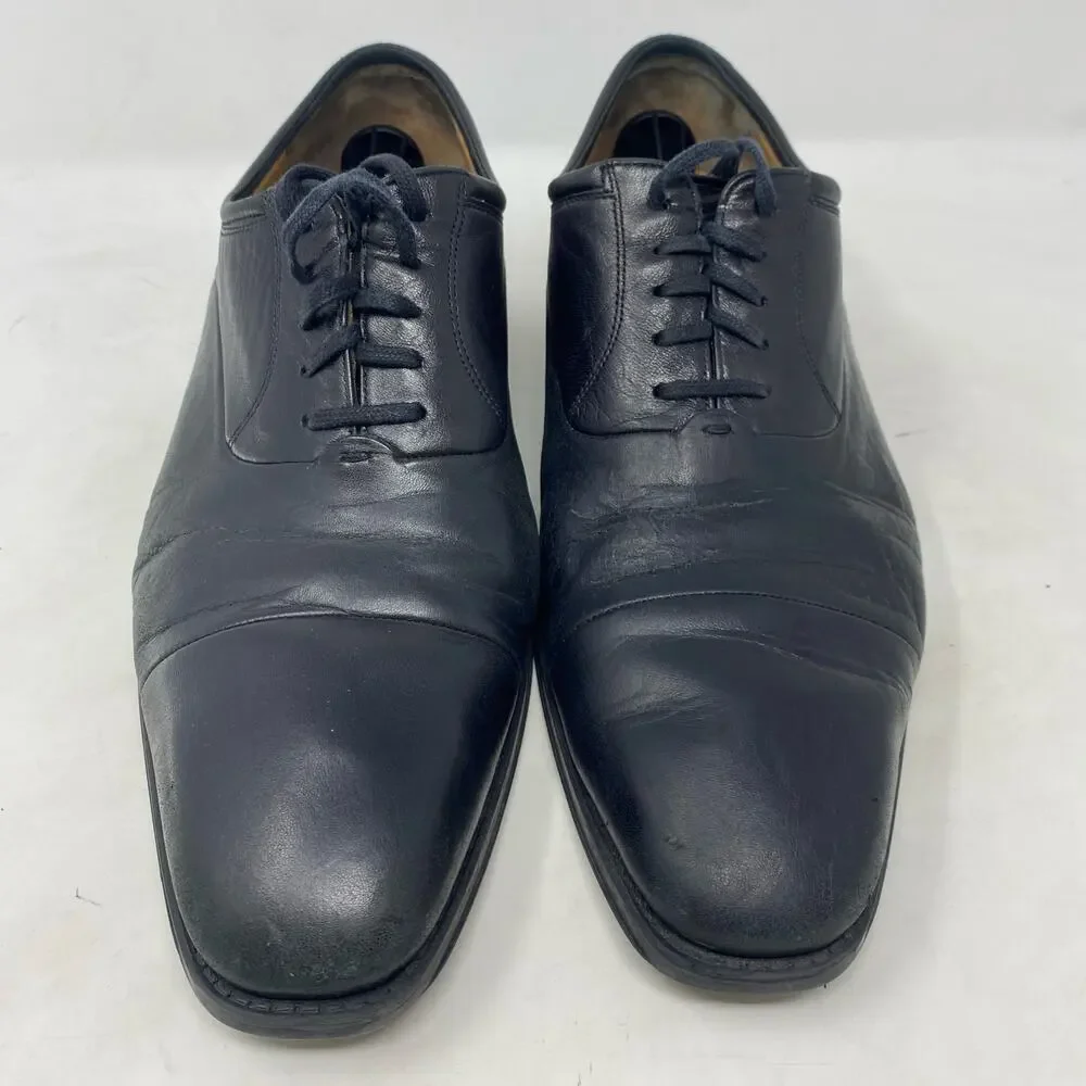 Magnanni Oxford Men's Black Leather Shoes Size 11